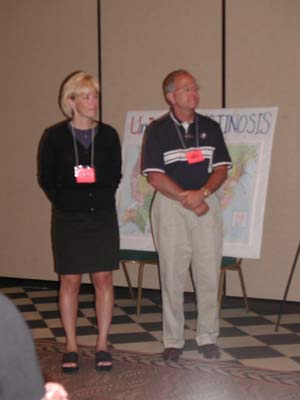 Justina Lambert and Ken Mehrling of Sigma Tau